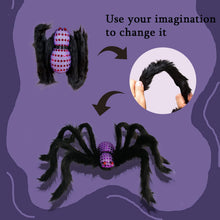Carica l'immagine nel visualizzatore di Gallery, Ragno Di Halloween, Addobbi Halloween Giardino 70cm Ragno Gigante, Ragno Finto per Esterne Decorazioni da Cortile Spaven