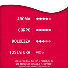 Carica l'immagine nel visualizzatore di Gallery, Caffè Trombetta l'Espresso Capsule Compatibili Nespresso, Più Crema, 50 Capsule