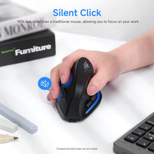 Carica l'immagine nel visualizzatore di Gallery, ECHTPower 2024 Upgrade Mouse Verticale Senza Fili 2.4GHz, 4800 DPI a 6 Livelli Regolabili, Porta Type-C, Scatto Silenzioso, con LED RGB, Mouse Ergonomico per Laptop, Desktop, PC, Macbook