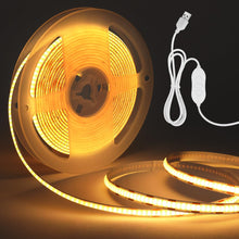 Carica l'immagine nel visualizzatore di Gallery, HOTUT Striscia LED COB 4 Metri, Alta Luminosità 360 LED/M, Dimmerabile, Bianco Caldo, CRI>90, Luce per Bar, Feste, TV De