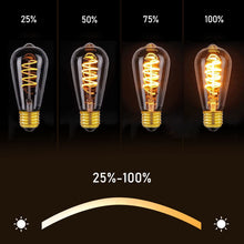 Carica l'immagine nel visualizzatore di Gallery, MLOQI Confezione da 3 Lampadine LED Edison Vintage, 4W, 2200K, Lampadine LED Dimmerabili, Stile Antico, Caldo Bagliore G