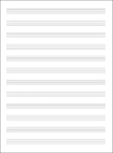 Carica l'immagine nel visualizzatore di Gallery, Quaderno di Musica 12 Righi con 32 Pagine Carta Bianca di Alta Qualità | Quaderno per Scrivere Spartiti Musicali | Ideal