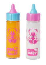 Carica l'immagine nel visualizzatore di Gallery, Simba New Born Baby 105560011 - Set di 2 biberon magici per bambole, con contenuto scomparso, 1 latte, 1 succo, 12 cm, a