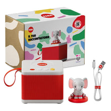 Carica l&#39;immagine nel visualizzatore di Gallery, FABA - Raccontastorie Bianco - Cantastorie per Bambini, Cassa Audio con Personaggio Sonoro Ele l&#39;Elefante, Gioco Educativo, Contenuti da 0 a 6 anni