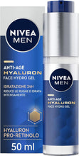 Carica l'immagine nel visualizzatore di Gallery, NIVEA MEN Anti-Età Hyaluron Hydro Gel Viso, 50 ml