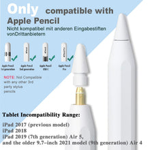 Carica l'immagine nel visualizzatore di Gallery, 6 Pezzi Punta per Apple Pencil, Precisione Elevata Punte Tips Ricambio Accessori, Alta Sensibilità Punte, Punta Ricambio