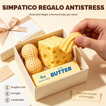 Carica l'immagine nel visualizzatore di Gallery, 3 Pezzi Butter Cheese Arachide Squishy, Realistico Giocattoli Schiacciare A Forma Arachide Portatili Giocattoli Fidget L