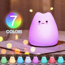 Carica l'immagine nel visualizzatore di Gallery, Tremdwoto lampada gatto Luce notturna per bambini, 7 Colore Lampada da notte per gatti Luce notturna a batteria per came