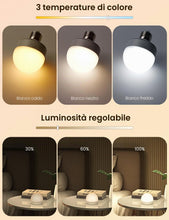 Carica l'immagine nel visualizzatore di Gallery, Lampadina ricaricabile, lampadina a batteria con telecomando, lampadina ricaricabile USB-C con batteria, 15 colori dimme