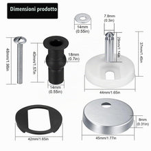 Carica l'immagine nel visualizzatore di Gallery, 2 Pezzi Viti per Sedile del Water, Cerniera per copriwater Fissaggio Coperchio WC in Acciaio Inox Parti di Riparazione A