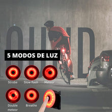 Carica l'immagine nel visualizzatore di Gallery, NK Luce posteriore a LED per bicicletta, 5 modalità di luce, ricaricabile, porta di ricarica DC5V 1A, Micro USB, IPX5 resistenza all'acqua, facile installazione (compatibilità tutte biciclette)