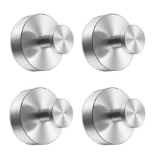 Carica l'immagine nel visualizzatore di Gallery, 4 ganci a ventosa, ganci ventosa, rimovibili senza fori, ganci per asciugamani, in acciaio inox, per cucina, bagno, fine