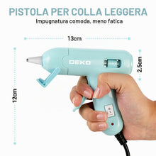 Carica l'immagine nel visualizzatore di Gallery, DEKOPRO 20W Pistola Colla Calda con 60 Colla Stick, Blu