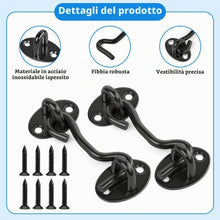 Carica l'immagine nel visualizzatore di Gallery, Gancio Finestra, 2 Pezzi Gancio Chiusura Porta, 3 Inch Gancios Chiusura Porta Gancios Finestra Chiavistello per Porta, c
