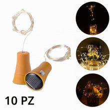 Carica l'immagine nel visualizzatore di Gallery, Solare Luci Stringa per Bottiglia di Vino, ALED LIGHT 10 Pack Bianco Caldo Luci Solari Lights LED Lampade Filo di Rame C