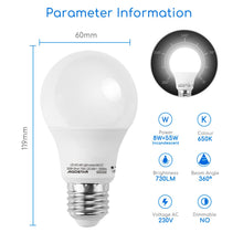 Carica l'immagine nel visualizzatore di Gallery, Aigostar Lampadina LED Sensore Crepuscolare, E27 Lampadina Con Sensore (6500K)