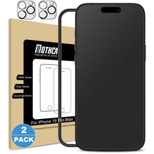 Carica l'immagine nel visualizzatore di Gallery, Mothca Vetro Temperato Opaco per iPhone 16 Pro Max, 2 Pellicole Protettive Opache + 2 Pellicole Fotocamera, Anti-Impront