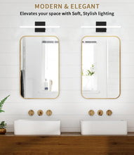 Carica l'immagine nel visualizzatore di Gallery, Lampada da Specchio Bagno 40CM, LED 3000-6000K con Interruttore Temperatura, Applique Moderna con Schermo Acrilico, Risp