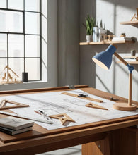 Carica l'immagine nel visualizzatore di Gallery, BEL AIR HOME - Lampada da scrivania TEACHER - metallo e legno - 1xE-27 - design moderno ed elegante - ideale per ufficio