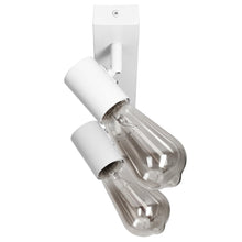 Carica l'immagine nel visualizzatore di Gallery, Faretti LED da Soffitto Orientabili E27 Lampada da Soffitto con Binario a 2 Faretti Plafoniera per Interni Moderna per C