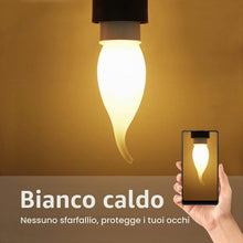 Carica l'immagine nel visualizzatore di Gallery, Lampadina LED E14, forma a fiamma, 4 W, sostituisce lampadine alogene da 40 W, 360 lumen, 2700 K, luce bianca calda, 6 p