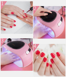 Soulpala 180W Lampada Unghie professionale UV LED 48pcs Luce UV LED per Gel Portatile Fornetto Unghie unghie Strumenti per Manicure/Pedicure 4 Timer Preimpostati,Sensore Automatico, Curare Rapidamente UV Gel