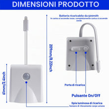 Carica l'immagine nel visualizzatore di Gallery, BAIFULAI 2 pezzi Luce per WC con sensore di movimento, Luci per WC all'interno, 16 colori Luce notturna per WC con lampa