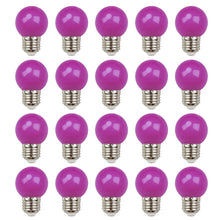 Carica l'immagine nel visualizzatore di Gallery, Lampadine Colorate LED Viola, Lampadina E27 G45 2W, Mini Lampadine Colorate Lampada LED, Impermeabile per Interni ed Est