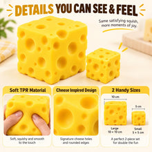 Carica l'immagine nel visualizzatore di Gallery, Squishy Formaggio 2 Pezzi, Giocattolo Antistress da Spremere, Cheese Squishy per Adulti, Gioco Sensoriale Tattile Fidget