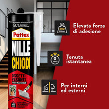 Carica l'immagine nel visualizzatore di Gallery, Pattex Mille Chiodi Oggetti Pesanti, Adesivo di montaggio extraforte, 460 g