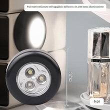 Carica l'immagine nel visualizzatore di Gallery, KARELLS 4 lampadine a LED autoadesive per illuminazione, alimentate da 3 batterie, per armadio, ingresso, cucina, passag
