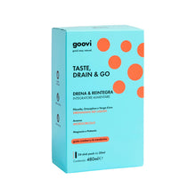 Carica l'immagine nel visualizzatore di Gallery, Goovi, Taste Drain &amp; Go, Integratore Alimentare Drenante con Magnesio e Potassio, Favorisce il Microcircolo, con Estratt