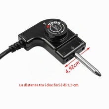 Carica l'immagine nel visualizzatore di Gallery, Leloco Cavo termostato da 1 m per barbecue elettrico e padella elettrica, regolatore di temperatura da 250 V per padella elettrica, padella per feste, padella per pizza elettrica e padella per