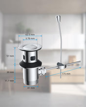 Carica l'immagine nel visualizzatore di Gallery, Hibbent Scarico per lavabo con connettore da 1 1/4 di pollice, scarico per lavabo del bagno con asta di sollevamento, ta