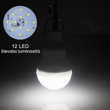 Carica l'immagine nel visualizzatore di Gallery, Beinhome Lampadina solare ricaricabile per esterni,1 pezzi Lampada alimentata a pannello solare Lampadina a led portatil