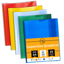 Carica l&#39;immagine nel visualizzatore di Gallery, perfect line • 25 copertine quaderni a4, granulate, colorate e trasparenti, Copertina quaderno a4 in PP riciclabile, Fodere per quaderni, FATTO IN UE