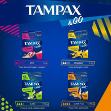 Carica l'immagine nel visualizzatore di Gallery, Tampax &amp; Go Super Plus, 18 Assorbenti Interni con Applicatore in Plastica