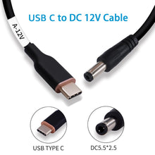 Carica l'immagine nel visualizzatore di Gallery, DSD TECH MagicConn SH-CP12A Cavo di alimentazione da USB Tipo C PD a DC(55x25)-12V