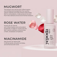 Carica l'immagine nel visualizzatore di Gallery, Yepoda The Day Light, Crema Idratante Giornaliera Purificante Senza Oli con Acqua di Rosa, Artemisia e Niacinamide. Crem