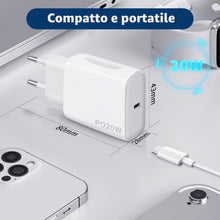 Carica l'immagine nel visualizzatore di Gallery, 20W Caricatore With USB C - 2 Pezzi Charger With 2X2M Cavo per Samsung Galaxy per iPhone 17 16 15 Plus Pro Max iPad Huaw
