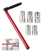Carica l'immagine nel visualizzatore di Gallery, Chiave lavabo con chiavi a tubo e chiave per lavabo, rubinetto a colonna e sedile WC, regolabile 8–12 mm, strumento robu