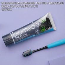 Carica l'immagine nel visualizzatore di Gallery, Biomed Spazzolino da denti al carbone nero, setole medie con punte arrotondate, senza BPA, per sbiancamento, confezione 