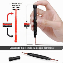 Carica l'immagine nel visualizzatore di Gallery, SHALL Set di 6 cacciaviti di precisione con custodia, 12 misure magnetiche, kit di strumenti di riparazione fai da te pe