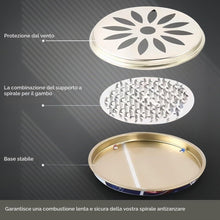 Carica l'immagine nel visualizzatore di Gallery, 4 Pezzi Porta Zampirone Ignifugo con Coperchio, Porta Bobina di Zanzara Portatile in Metallo per Interni ed Esterni, Con