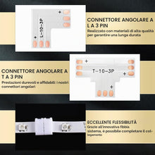 Carica l'immagine nel visualizzatore di Gallery, 28 Pezzi Connettori Striscia Led 4 Pin Connettori Led Per Strisce Led Smd 5050 Rgbw Da 10mm Connettori Per Strisce Lumin