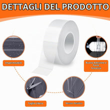 Carica l'immagine nel visualizzatore di Gallery, Nastro Sigillante Impermeabile Isolante per Porte Finestre Striscia di Tenuta Autoadesiva 3cmx10m Impermeabile Trasparen