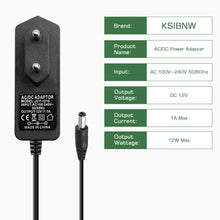 Carica l'immagine nel visualizzatore di Gallery, KSIBNW Trasformatore adattatore universale DC 12 V 1 A 12 W EU Alimentazione AC 100-240 V 50/60 Hz Adattatore di corrent