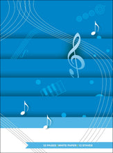 Carica l'immagine nel visualizzatore di Gallery, Quaderno di Musica 12 Righi con 32 Pagine Carta Bianca di Alta Qualità | Quaderno per Scrivere Spartiti Musicali | Ideal