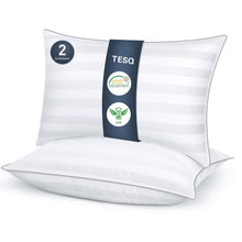 Carica l'immagine nel visualizzatore di Gallery, TESQ Cuscini Letto 50x70 cm Set di 2 Cuscino Morbidi e Confortevoli, Qualità Alberghiera di Lusso, Traspiranti e Anallergici, Ideali per Chi Dorme di Lato, sulla Schiena e a Pancia in Giù, Lavabili