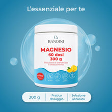 Carica l'immagine nel visualizzatore di Gallery, Bandini® MAGNESIO COMPLETO IN POLVERE 430mg - Puro 60 Dosi, Magnesium Carbonato, Citrato, Integratore Benessere Intestin